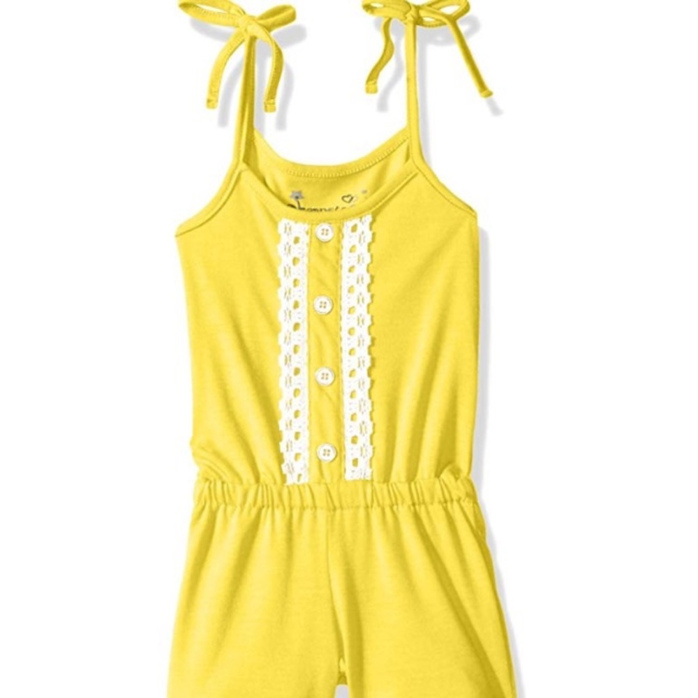 Girls "Dreamstar" Yellow Jersey Romper